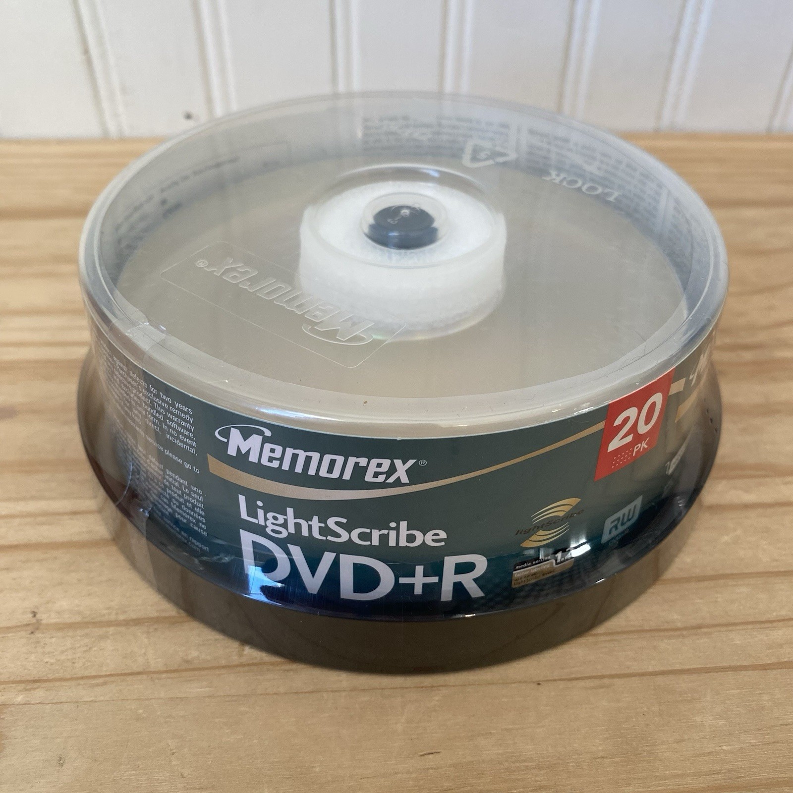 Memorex LightScribe DVD+R 20 Pack – 4.7GB / 120min / 16X – Brand New Sealed Disc