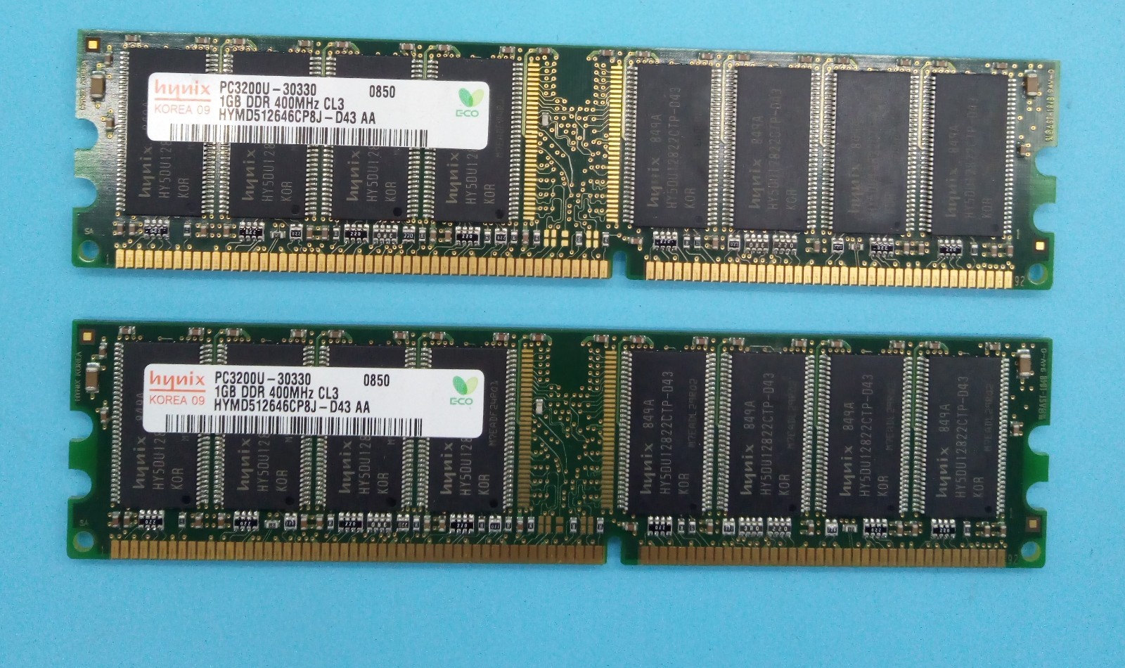 Hynix Korea 09 2GB (2x1GB) DDR1 400 PC3200 HYMD512646CP8J-D43 AA#R3174