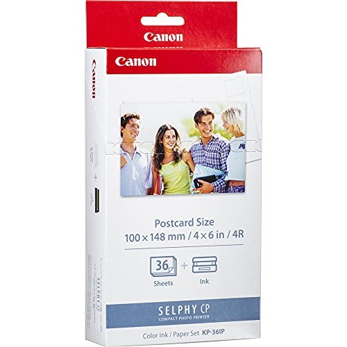 BLACK - CANON® KP-36IP TRI-COLOR INK CARTRIDGE AND PHOTO PAPER KIT, 7737A001