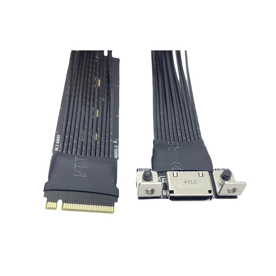 JMT M.2 NVMe M Key to Oculink 4i / SFF8611 Extension Cable PCIe4.0 X4 Gen3 4 Com