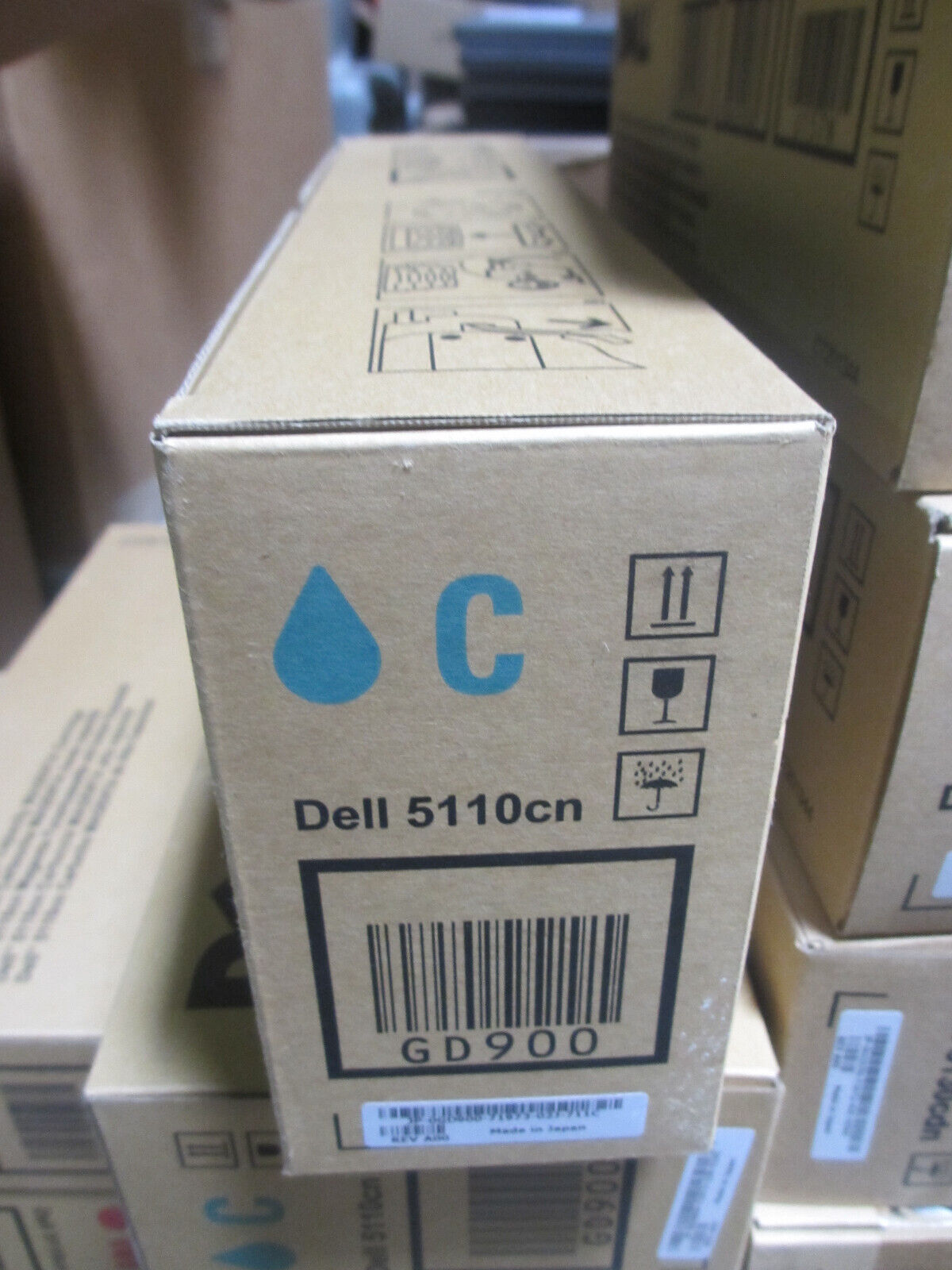 Lot of 2 Genuine Dell 5110CN High Capacity Cyan Toner Cartridge GD900