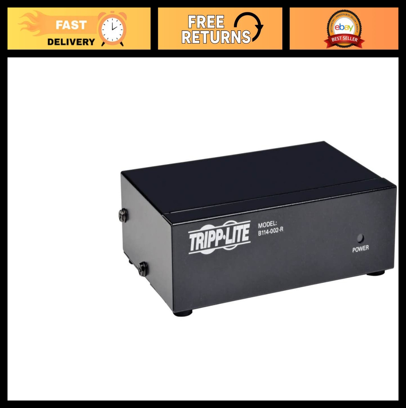 2-Port VGA Splitter with Signal Booster, High Res Video 2048x1536, 350MHz