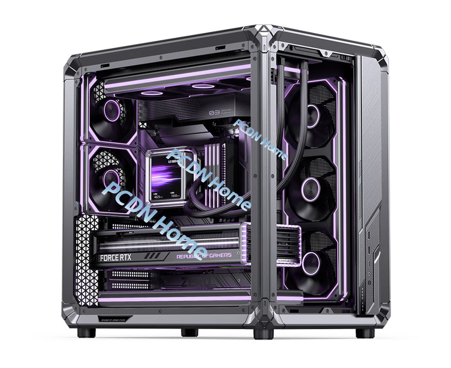Jonsbo X400 PRO Gray ATX computer case supporting back-plug