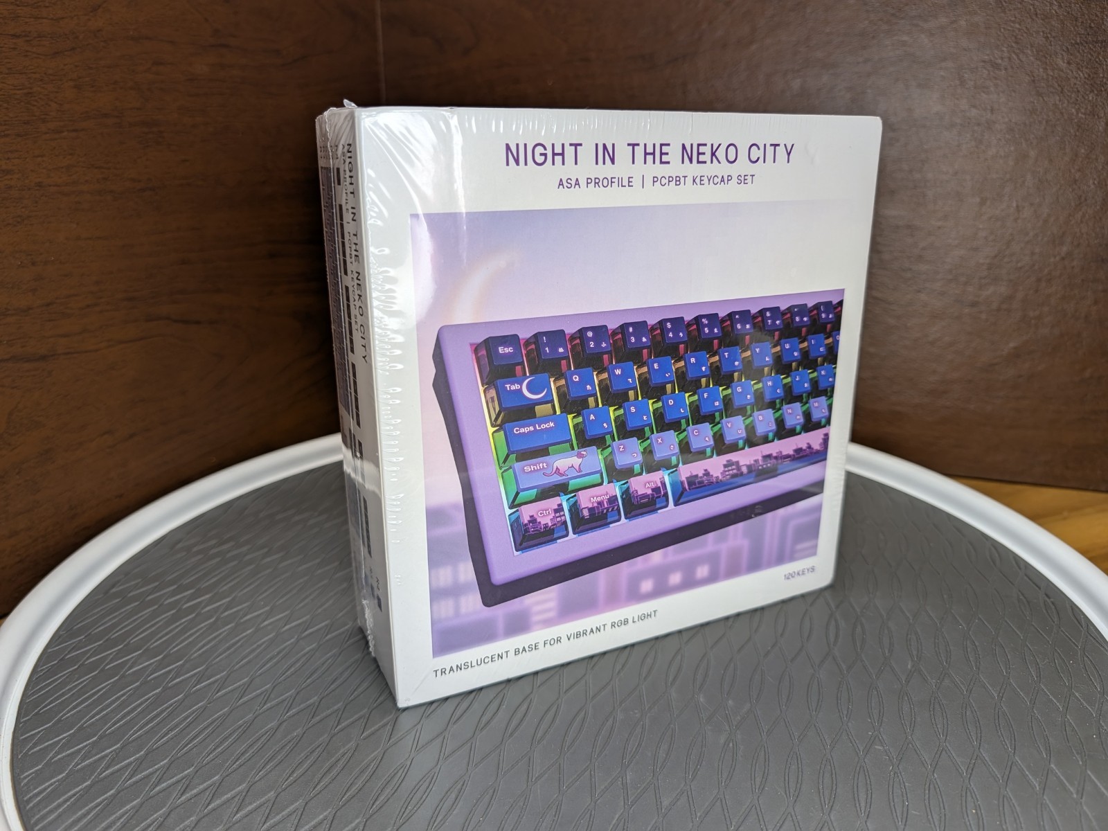 Thekapco Night - Neko City Pudding ASA Profile Cat 120 Keycaps Dye Sublimated