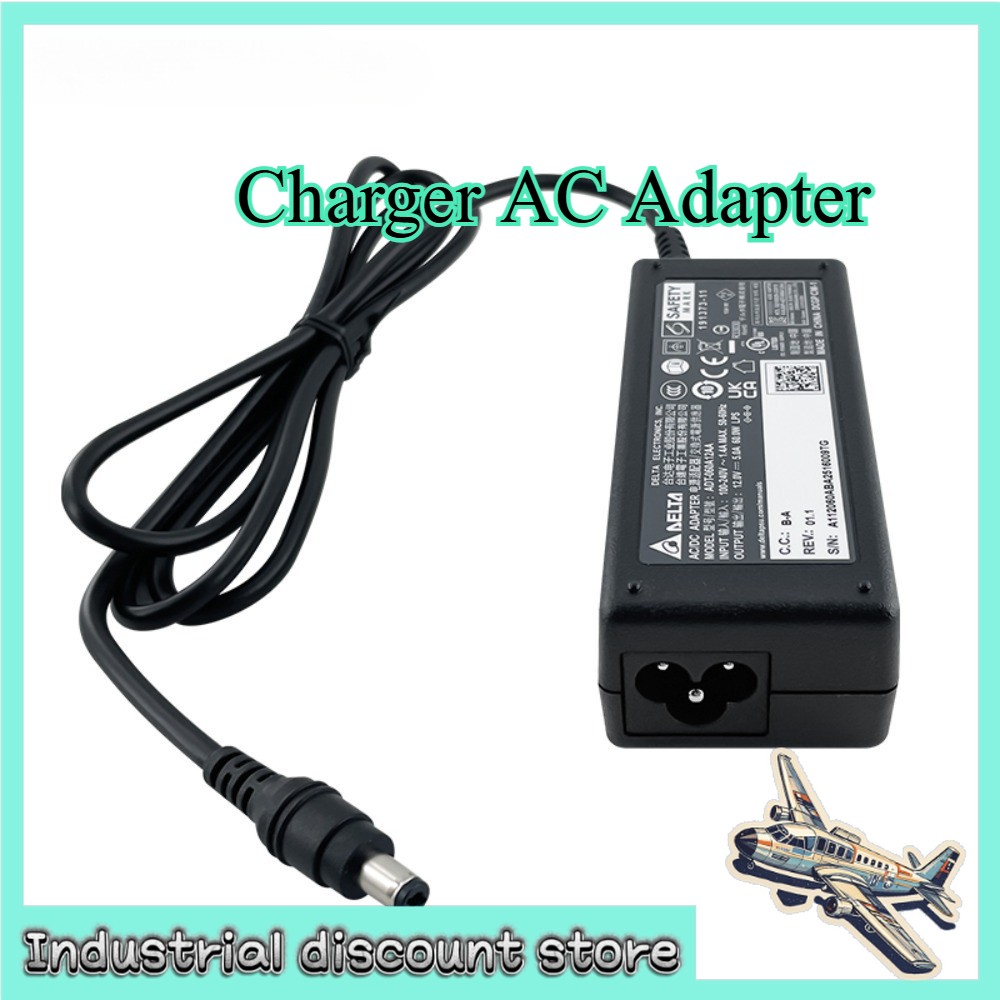 Charger AC Adapter Genuine Delta 60W 12V 5A 5.5*2.5mm Tip Power Supply