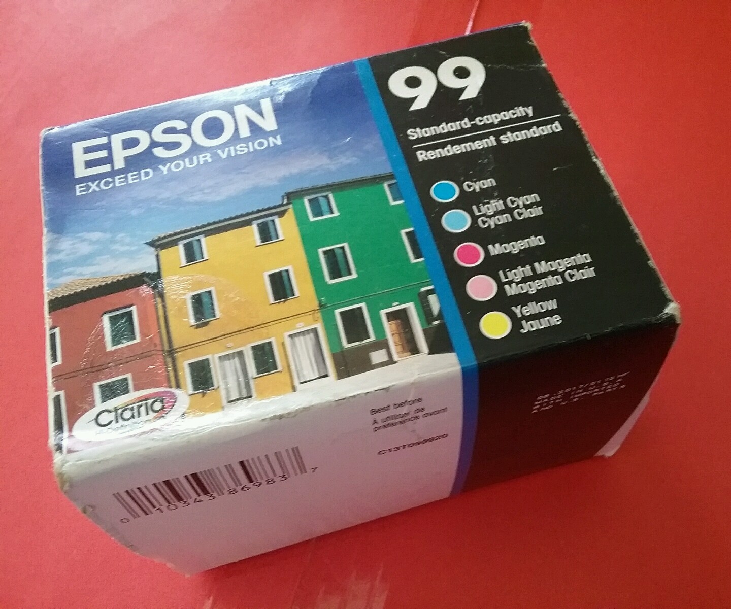 2017 Set of 5 Genuine Epson Printer 99 T099 Color inks T099920 (T0992-T0996) Box