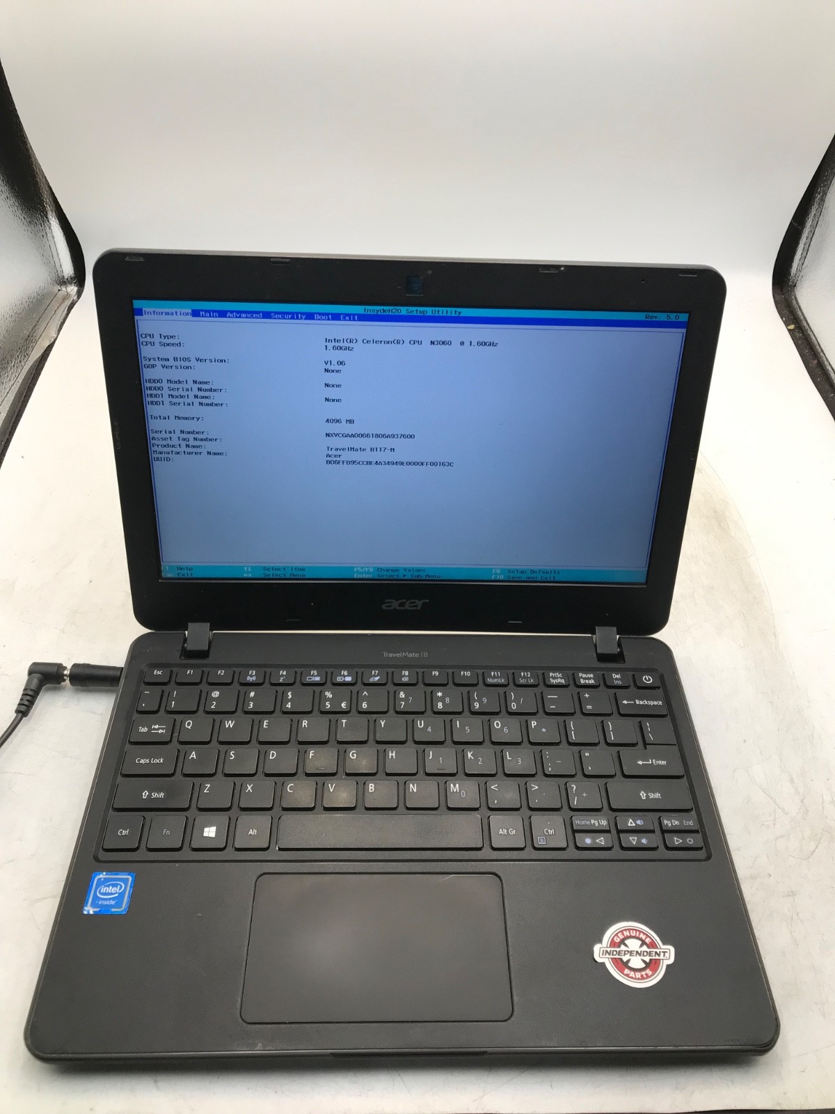 Acer TravelMate B117-M Intel Celeron N 11.6"-LOOSE DISPLAY BEZEL -MZ