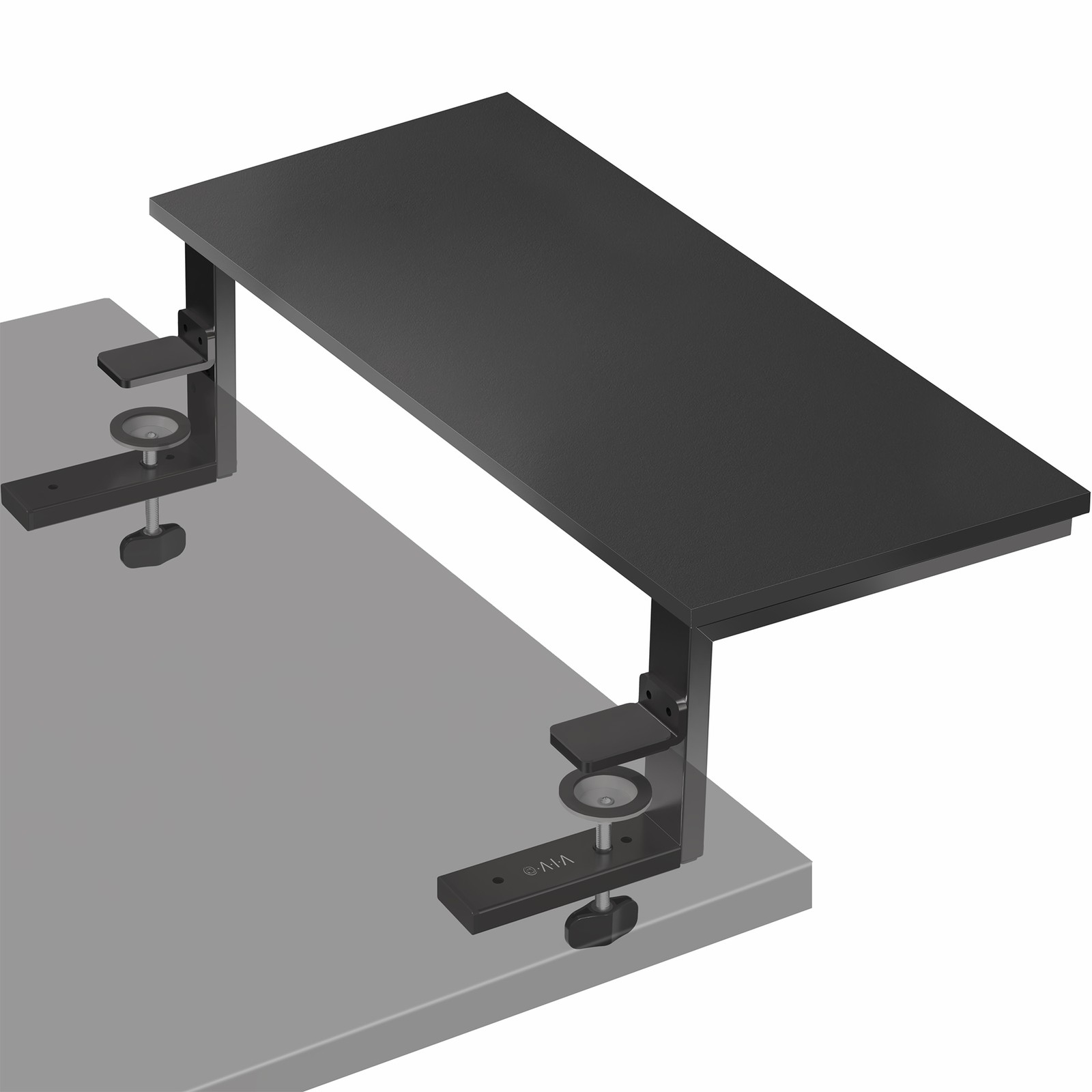 VIVO Black 22" Clamp-on Desk Extension Shelf for Monitor, Laptop, Printer