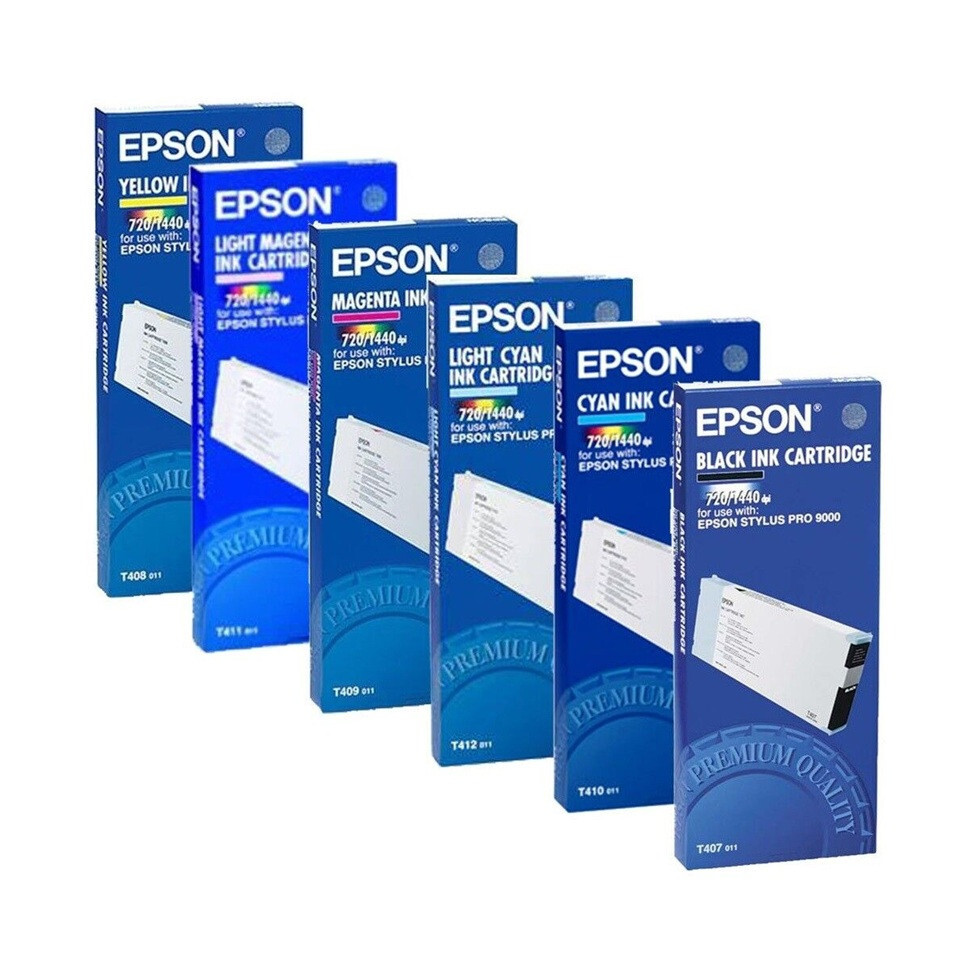 Genuine Ink Epson Stylus Pro 9000 / T407 T408 T409 T410 T411 T412 Cartridges