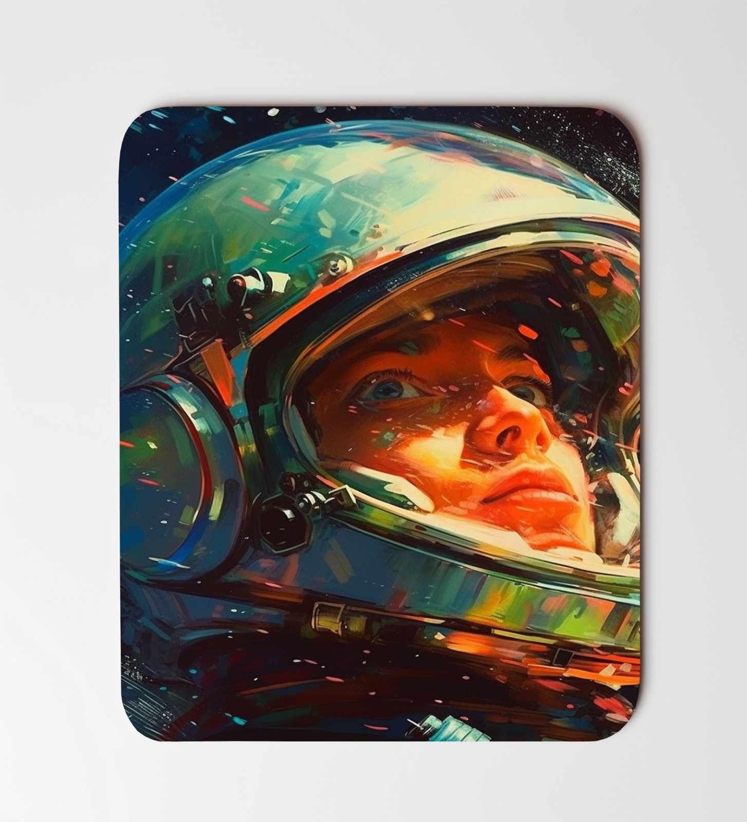 Woman In Astronaut Suit Mouse Pad 8"x9.5" Desk Mat Non Slip Rectangle Mousepad