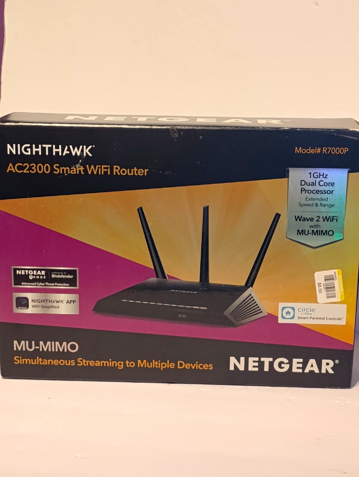 NETGEAR Nighthawk AC2300 WiFi Router R7000P Dual-Band MU-MIMO R7000P-100NAS