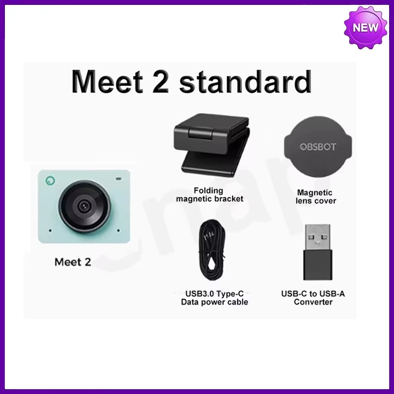 OBSBOT Meet 2 4K Webcam Live Camera Autofocus HDR for Streaming Meeting Gaming