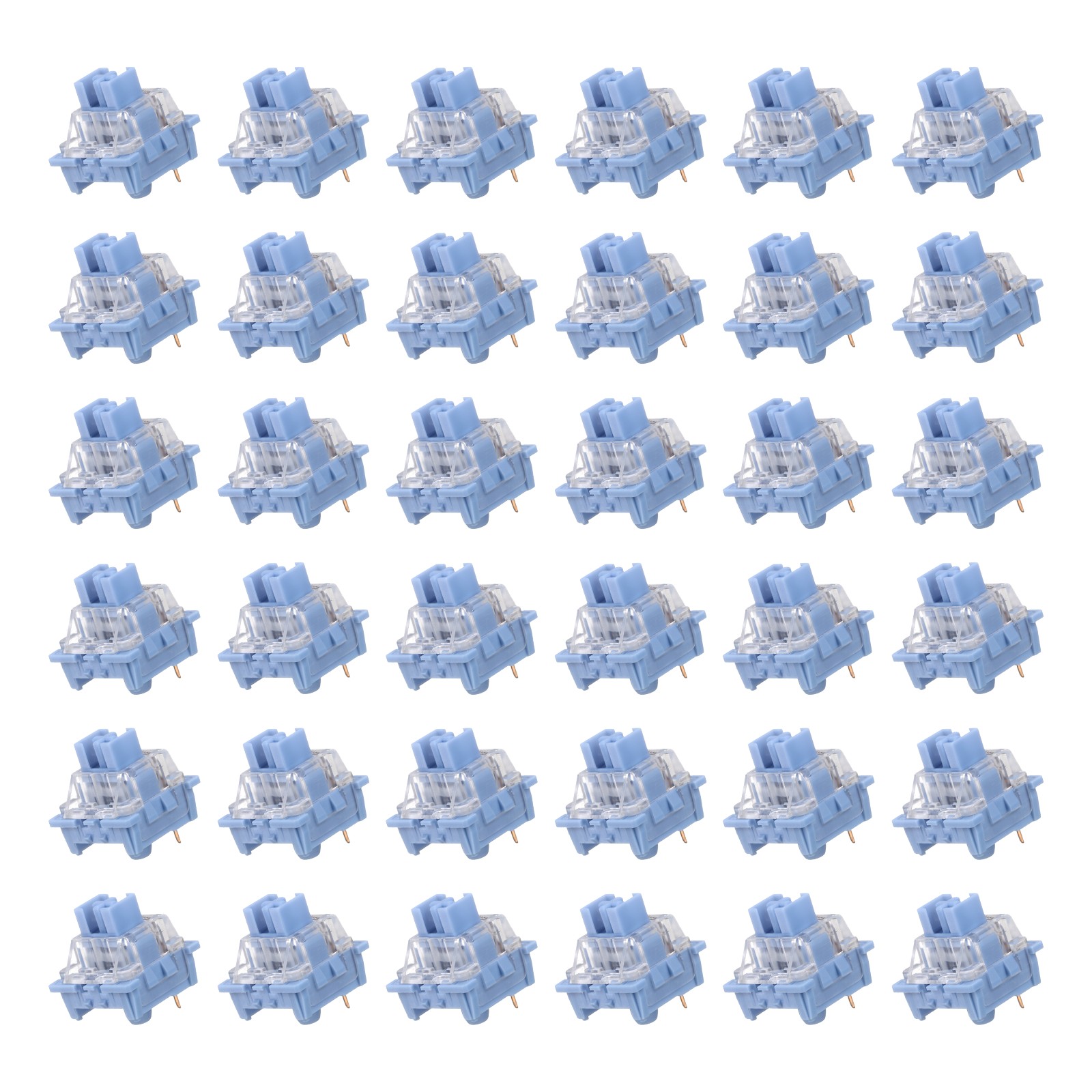 36pcs Light Blue Keyboard Switches 3-Pin 50gf Linear Keyboard Switch Replacement