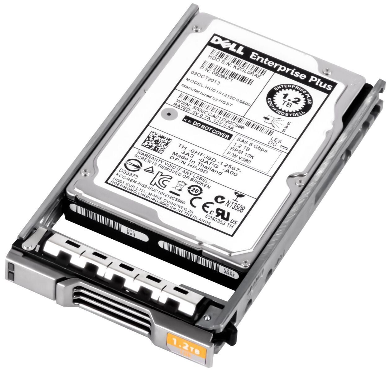 DELL HFJ8D 1.2TB SAS 10K 2.5" 12Gbps W/ Caddy tray