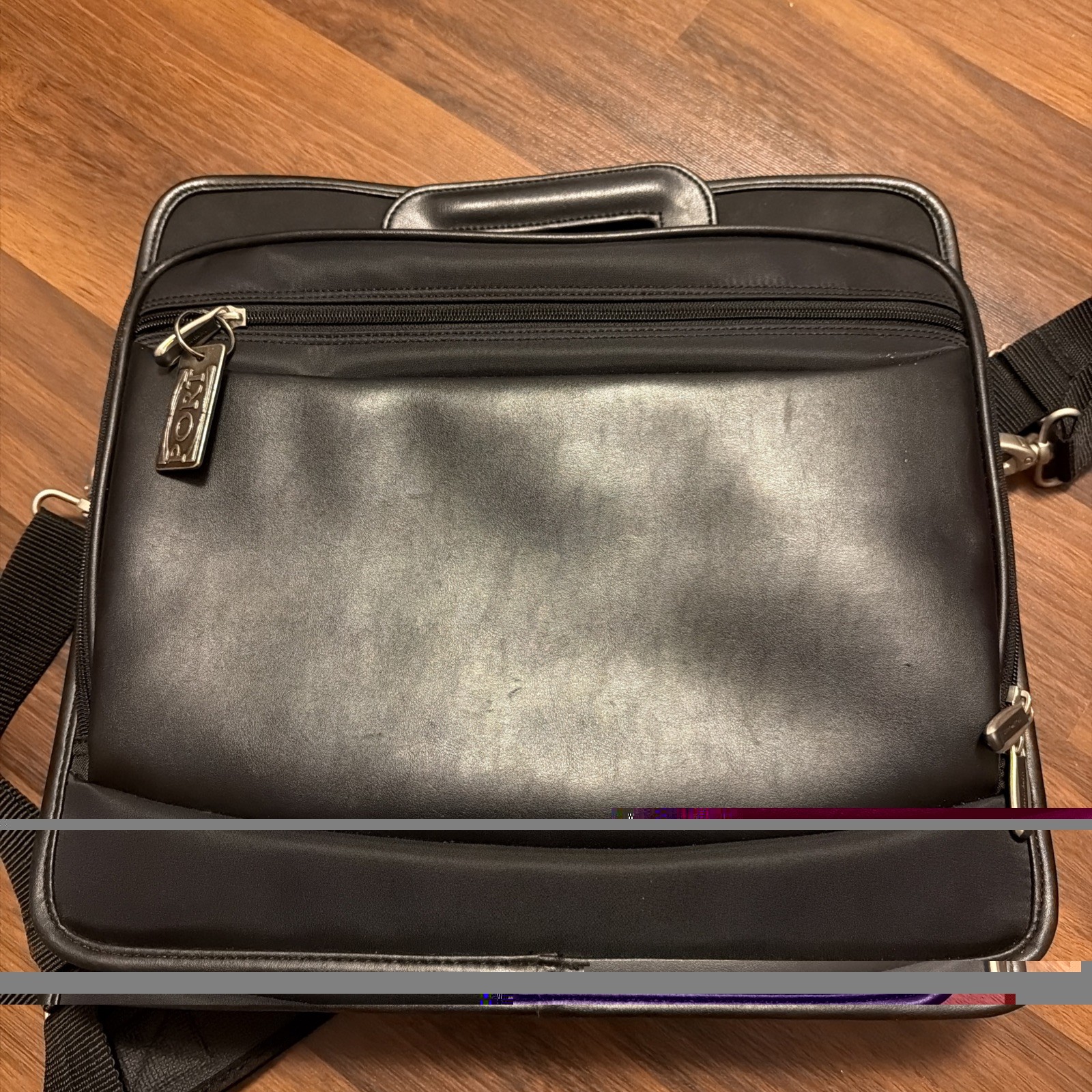 Port Noteworthy Executive Leather black Briefcase Laptop Carrier Bag