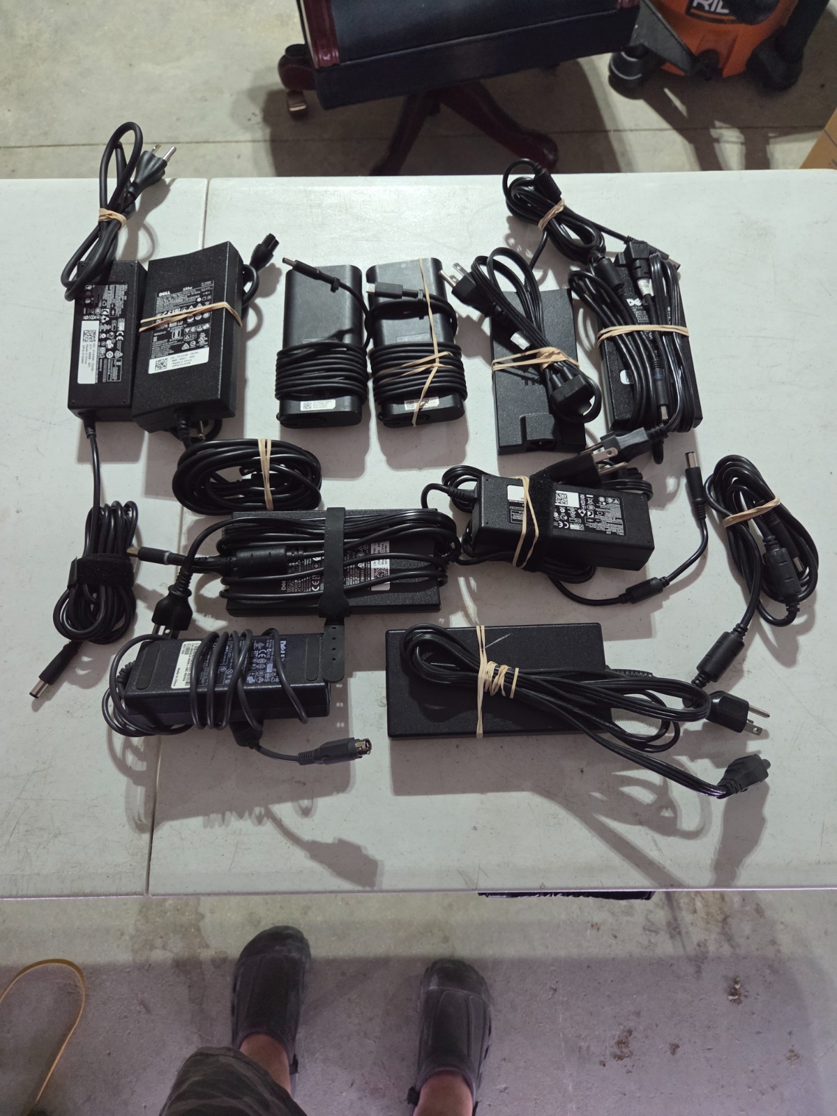 Lot of 10 Dell AC Power Adapters Laptop Chargers Mixed Models