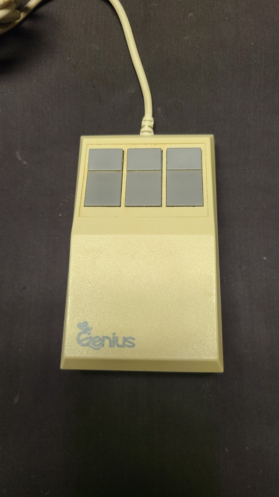 Genius Mouse GM-6 Three Button Vintage PC Computer Hardware Beige + Bonus Item