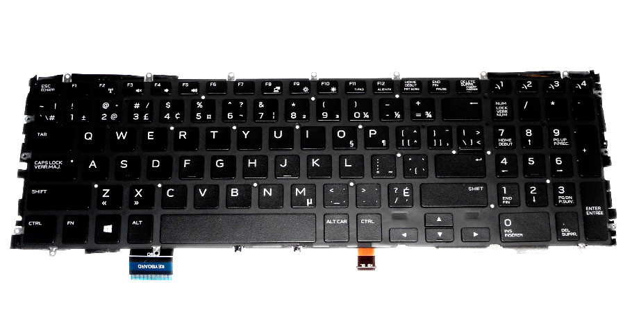 New OEM Dell Alienware m17 French English Backlit Keyboard X1RGX 0X1RGX
