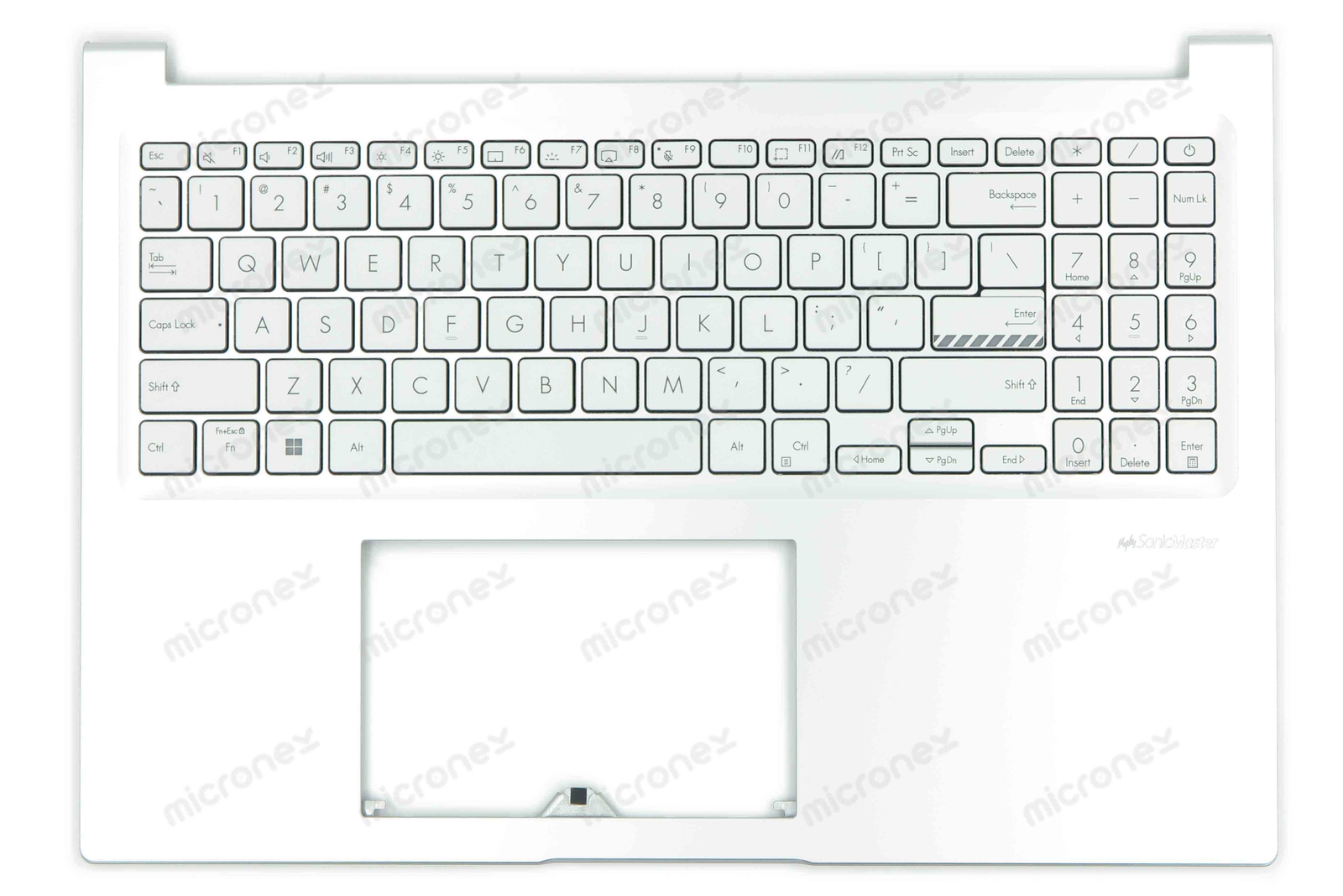 FOR Asus 90NB1222-R30US0 Palmrest Keyboard LED US-International silver