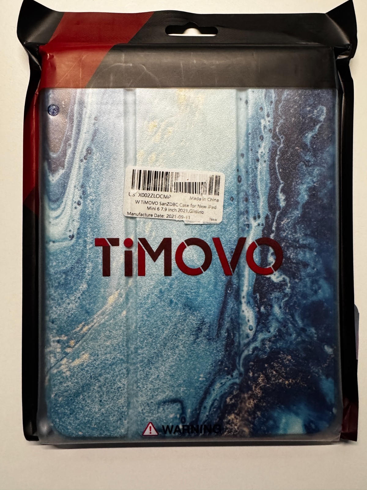 TiMOVO  Case For Ipad Mini 6 2021 Blue Wave Cover, Screen Protecter, Stand 7.9"