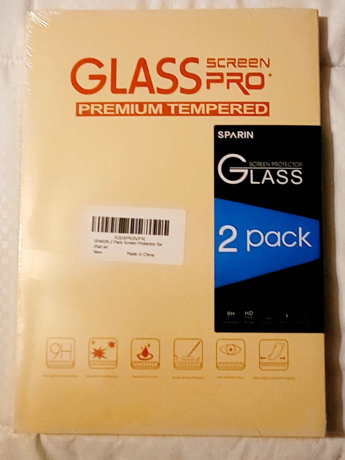 iPad Air Sparin Glass Screen Protector Pro Premium Tempered 2 Pack 