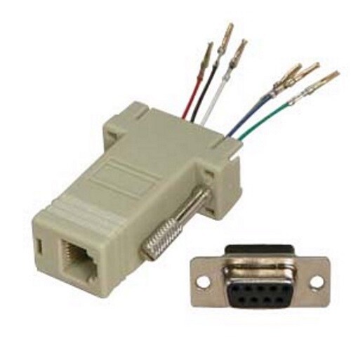 Lot10 DB9 pin Female~RJ12/RJ11 Jack Modular Adapter 6P6C 6wire Phone/Telephone