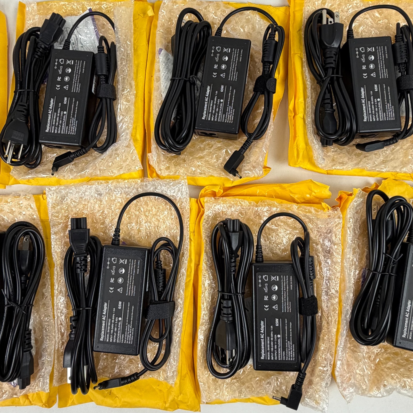 Bulk Wholesale Lot of 43 AC Adapters SK90190342 Laptop Charger 65W 19V 3.42A