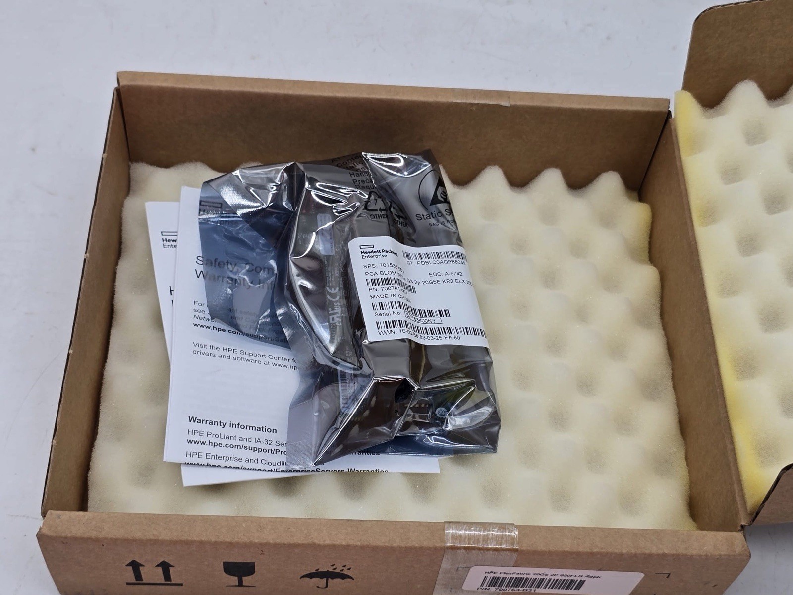 HPE HP 650FLB FlexFabric 20Gb 2-Port Network Adapter | New Sealed | 700763-B21