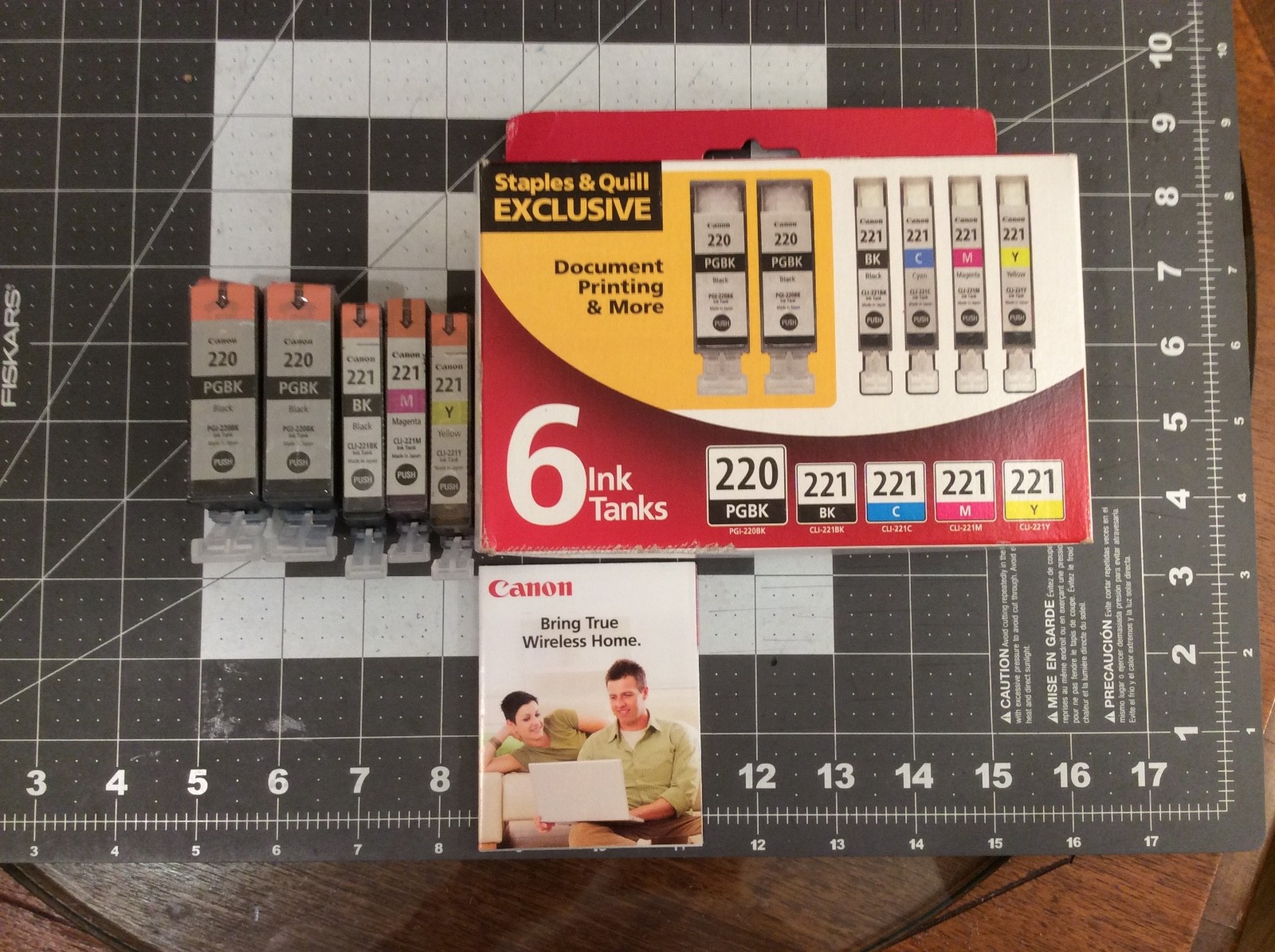 New Genuine Canon PGI-220BK CLI-221 Black & Color 5PK Ink Cartridges