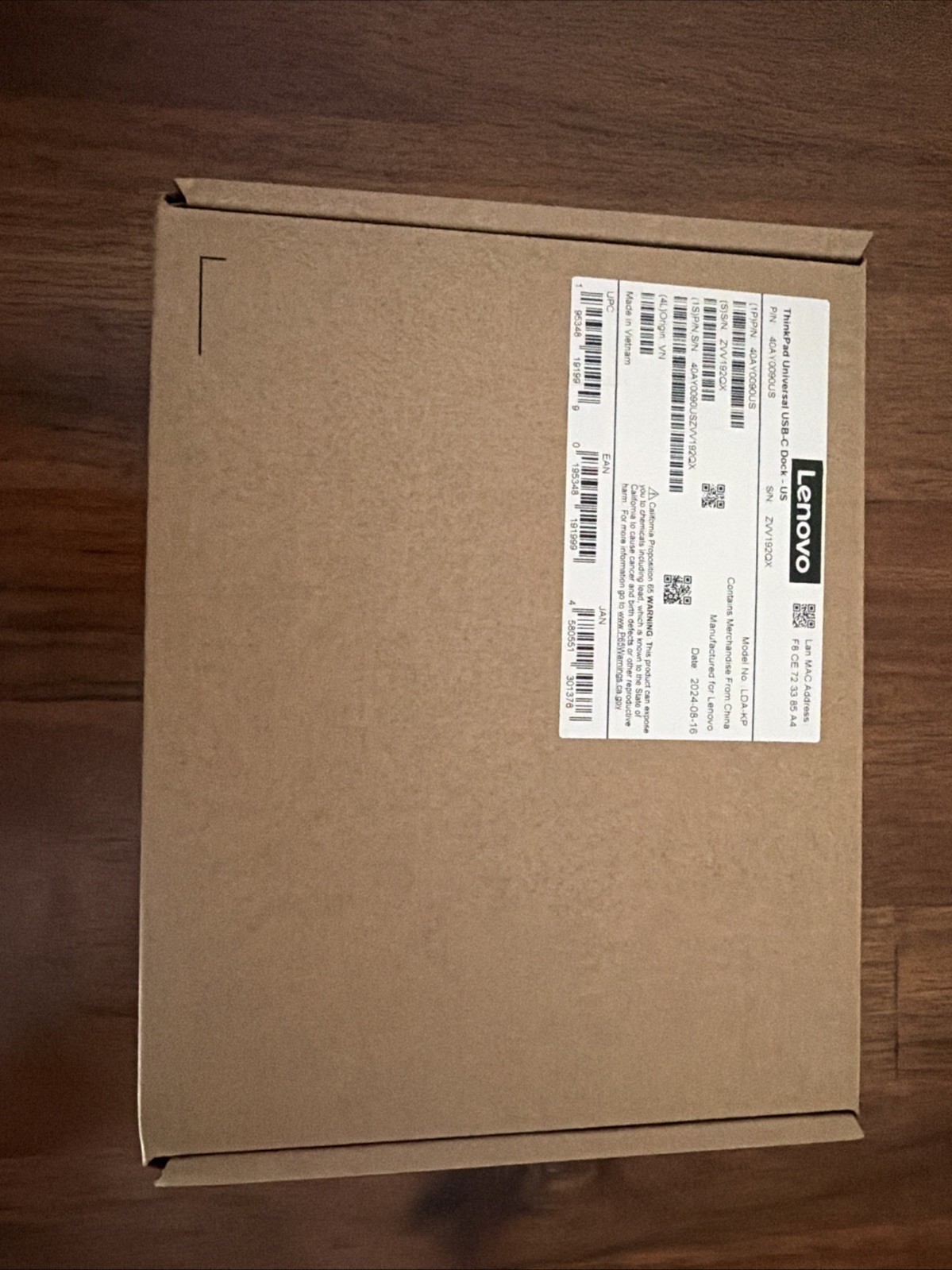 Lenovo ThinkPad Universal USB-C Dock 40AY0090US