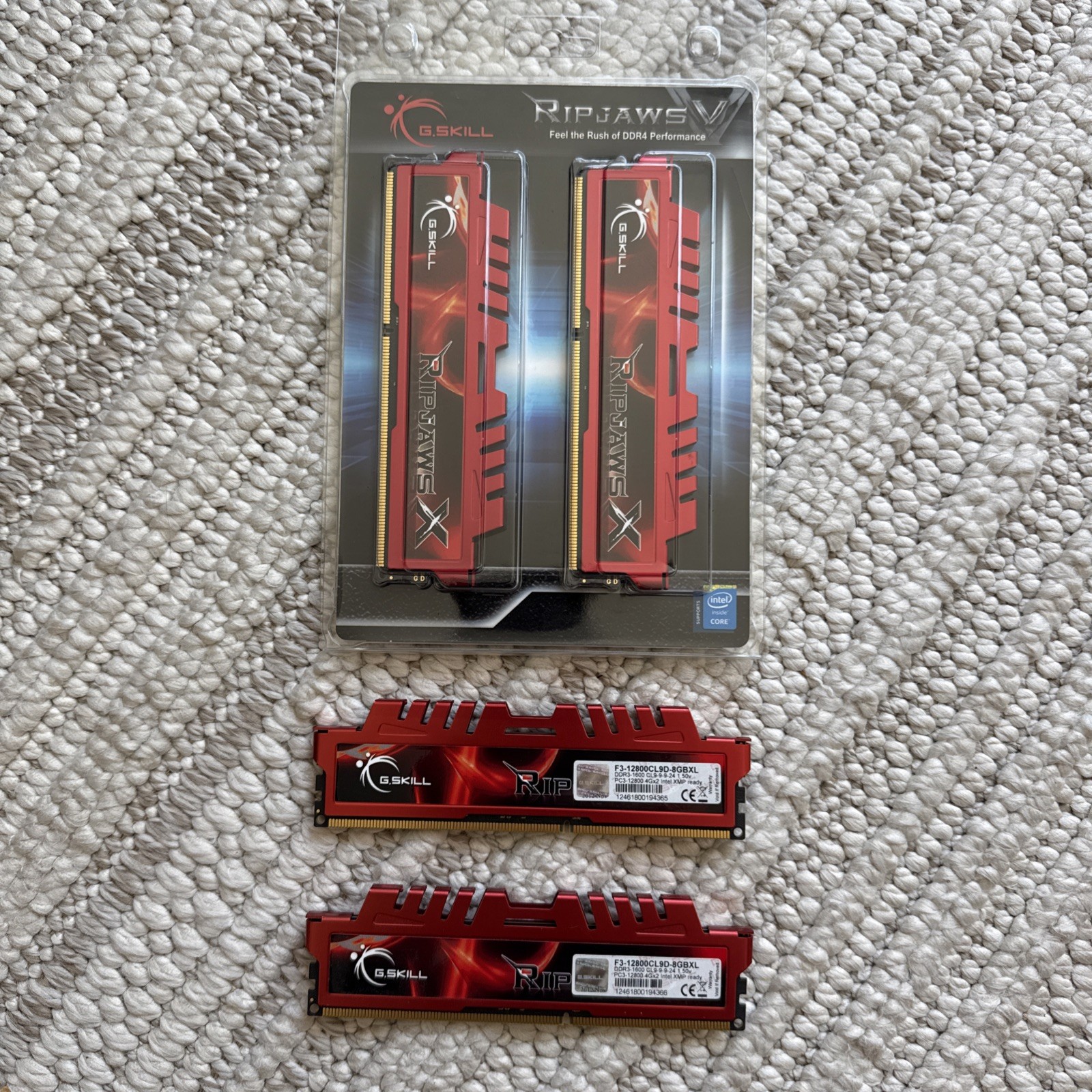 G.Skill Ripjaws V Series 16GB (2x8GB) DDR3 RAM 2400MHZ F4-2400C15D-16GVB