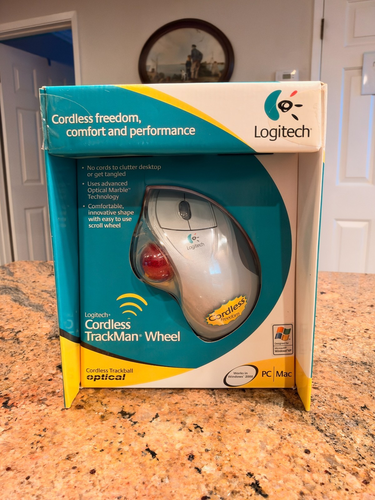 Logitech Mouse Cordless Wireless TrackMan Wheel Ball New Sealed