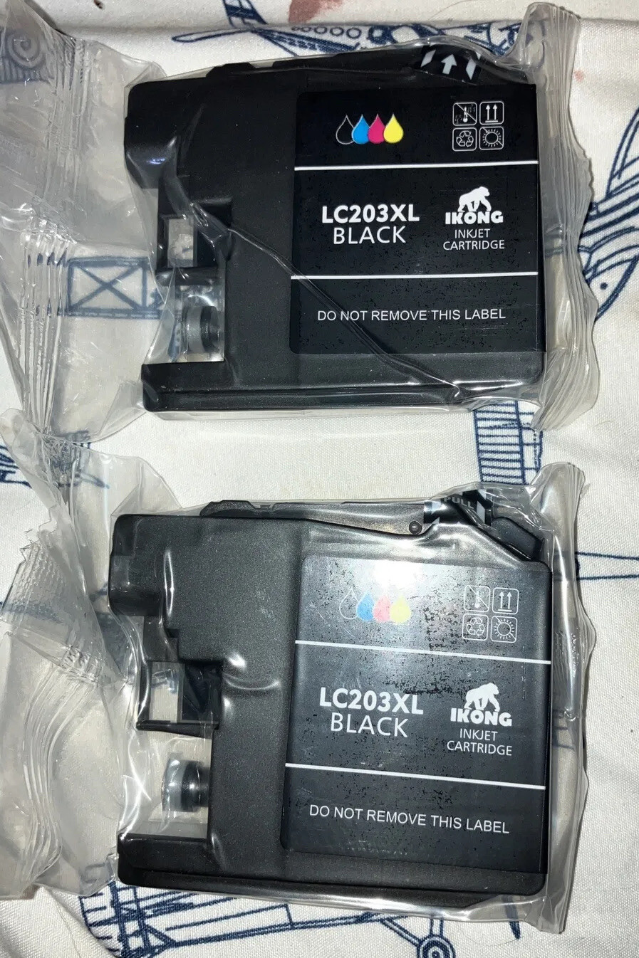 IKONG Ink Cartridge For Brother Printer LC203XL (Black) - Two (2) - Sealed