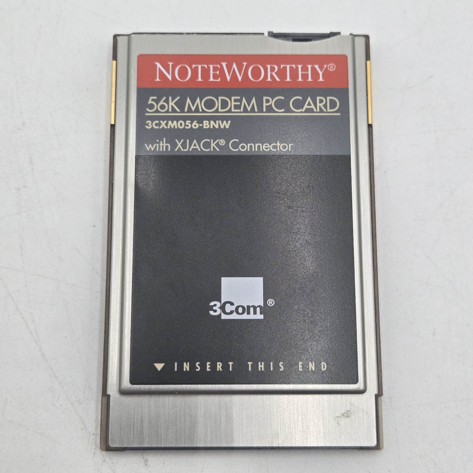 NoteWorthy 56K Modem PC 3Com Card PCMCIA PC  3Com/Megahertz model 3CXM056-BNW