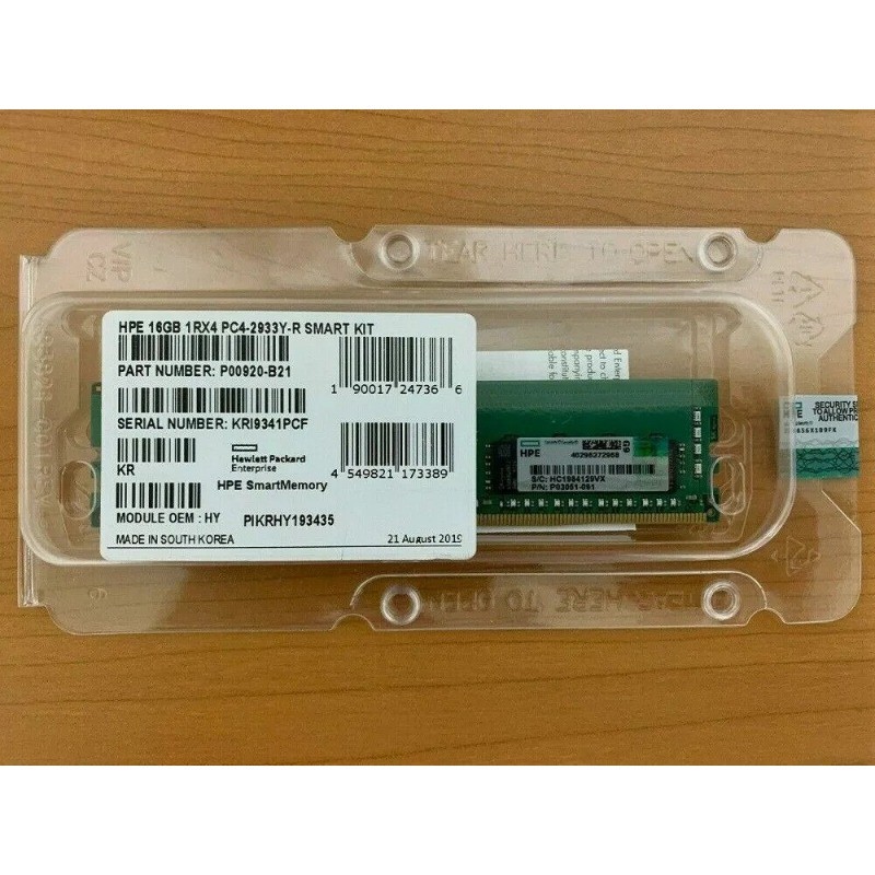 P00920-B21 NEW HPE P06187-001 P03051-091 1RX4 16GB DDR4 PC4-2933Y Server Memory