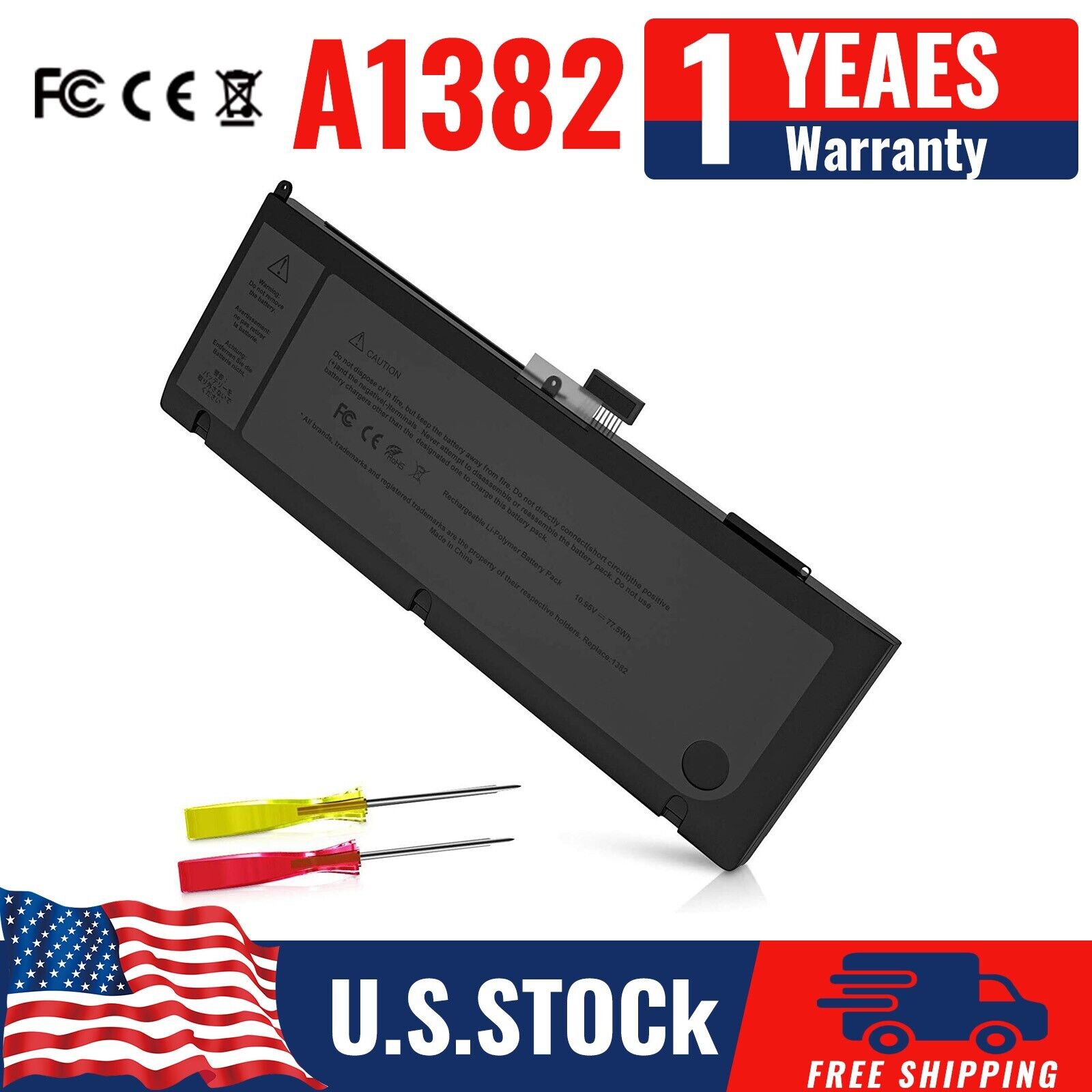 Genuine A1382 Battery for Apple MacBook Pro 15 inch A1286 Early/Late2011 2012