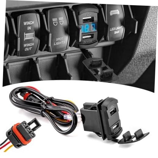 Rocker Switch Fit for Polaris RZR Ranger General Xpedition Dual USB