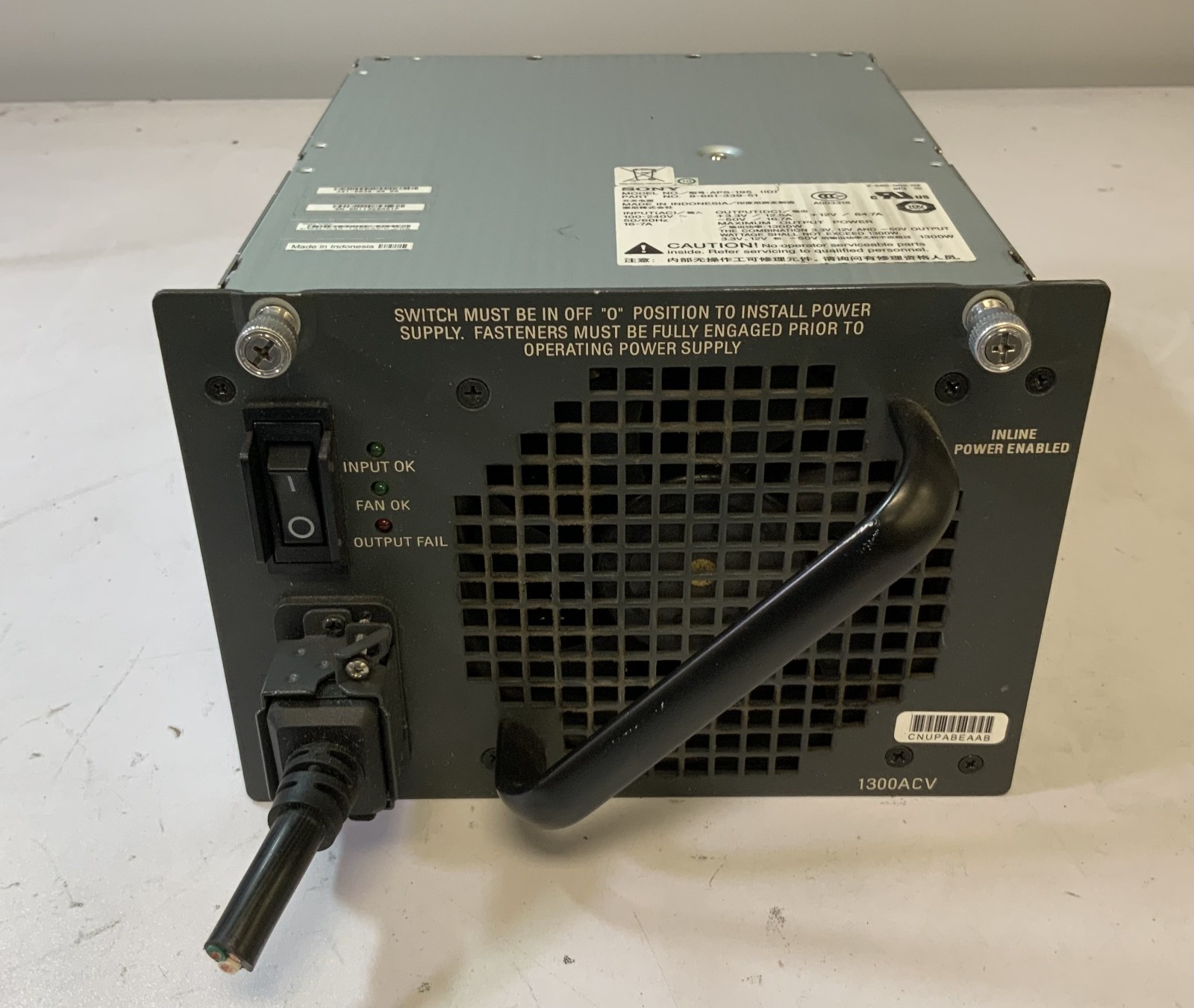 Sony APS-195 1300W 240V 16.7A Power Supply (8-681-339-51), Black "Y5C"