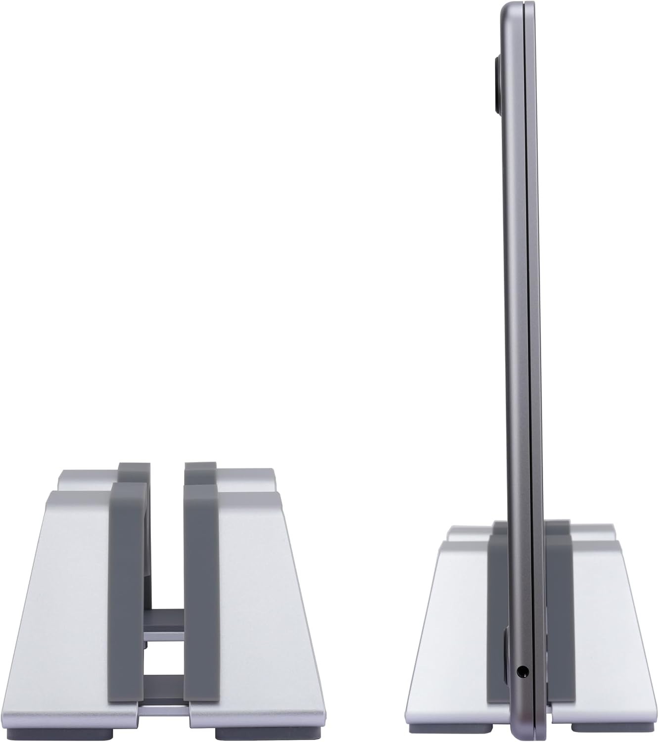 Adjustable Dual Vertical Laptop Stand - Supports 2 Devices Holder, Fit For All