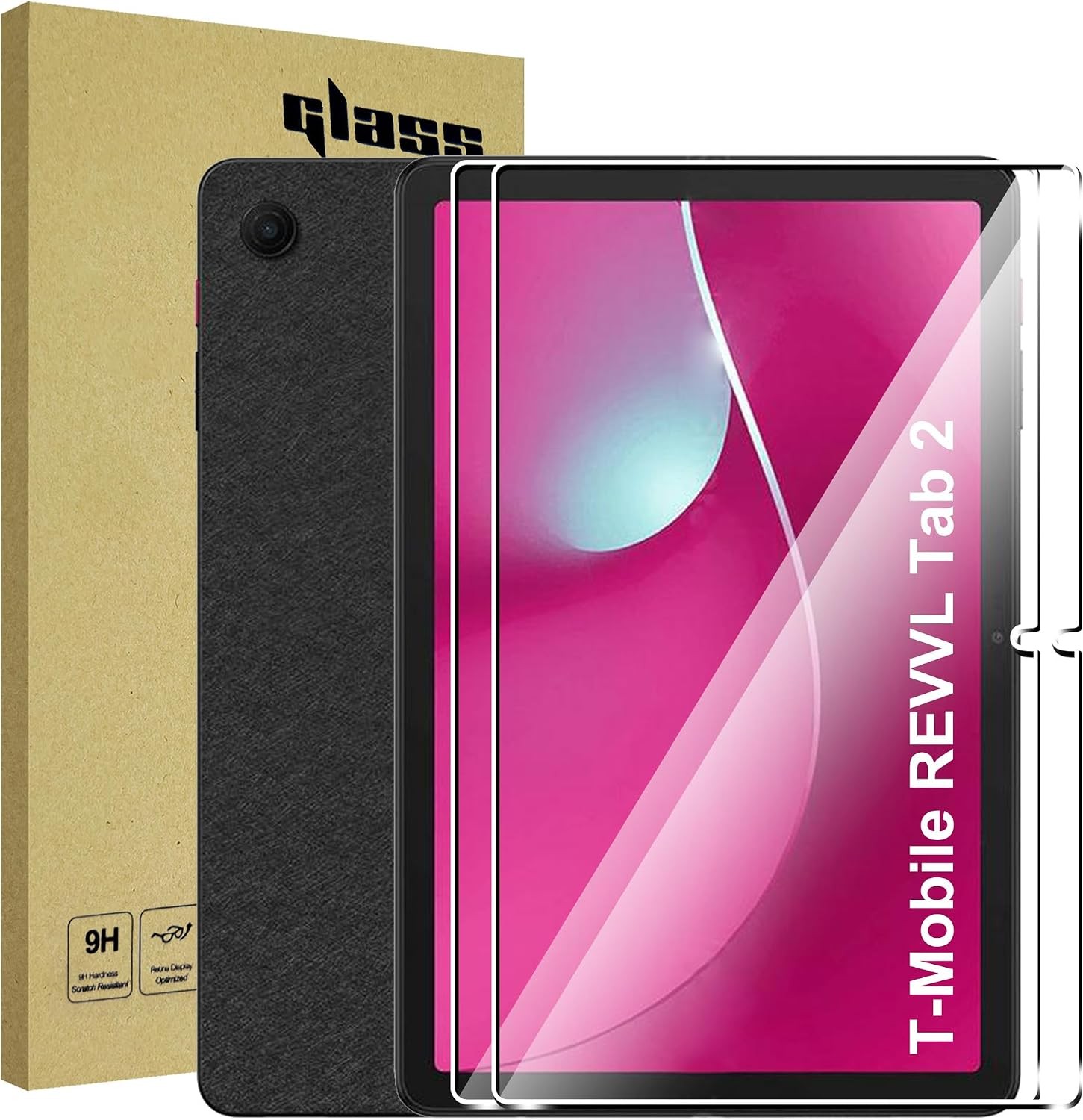2 Pack 9H Tempered Glass Screen Protector for T-Mobile REVVL Tab 2 5G