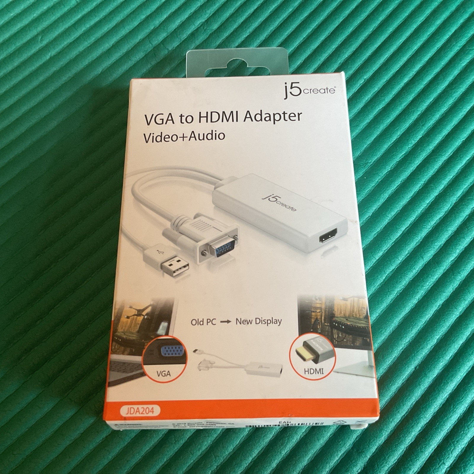 J5 Create VGA To HDMI Video + Audio Adapter White JDA204 Brand New 