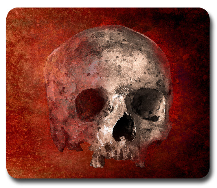Bloody Skull ~ GOTHIC ART ~ Mousepad PC / Mouse Pad - Goth Fantasy Dark Magic