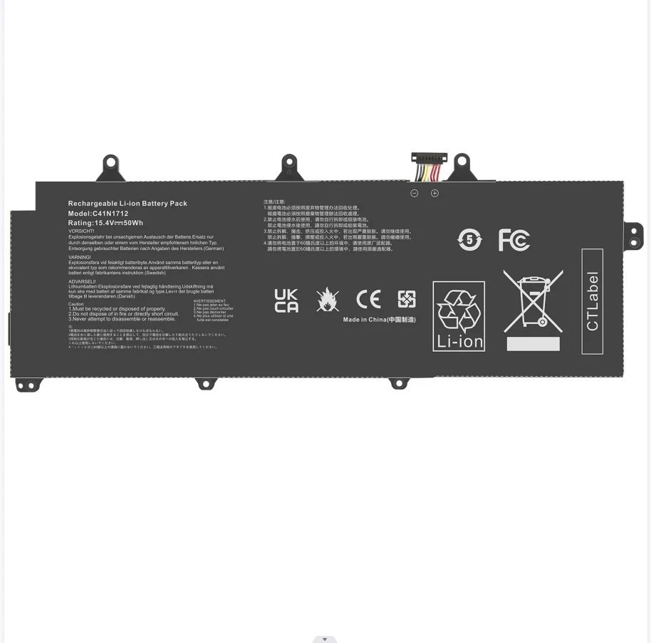 C41N1712 battery for Asus ROG Zephyrus GX501G GX501GI GX501V GX501VI 4ICP4/72/75