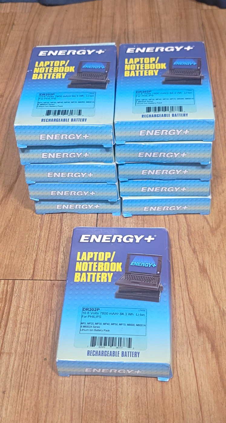 ~Lot of 11~ Energy+ DR202P Laptop Med. Battery 10.8V 7800mAh 84.3Wh Philips New