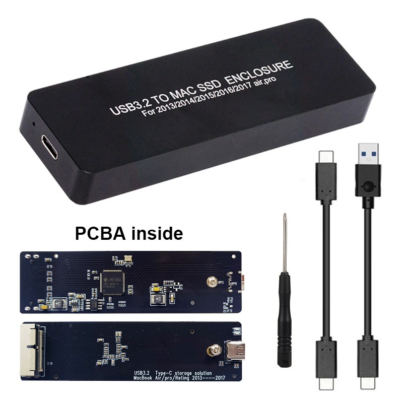 MAC SSD to USB 3.0 Type-C 5Gbps Mobile HDD Case Enclosure Adapter for MAC SSD