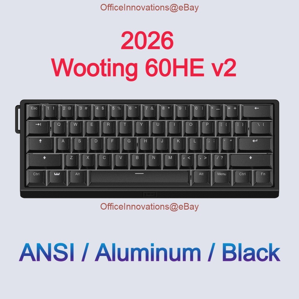 🔥NEW🔥 Wooting 60HE v2 Aluminium ASNI 2026 BEST Gaming Keyboard *IN STOCK*