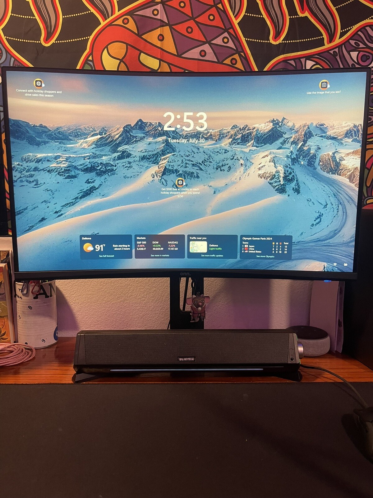 ONN 27" 165hz Curved FHD Gaming Monitor