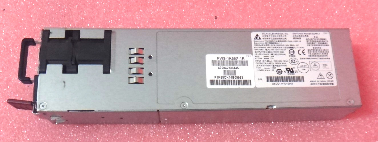 Genuine Delta Electronics 1600W Switching Power Supply PN: PWS-1K66P-1R