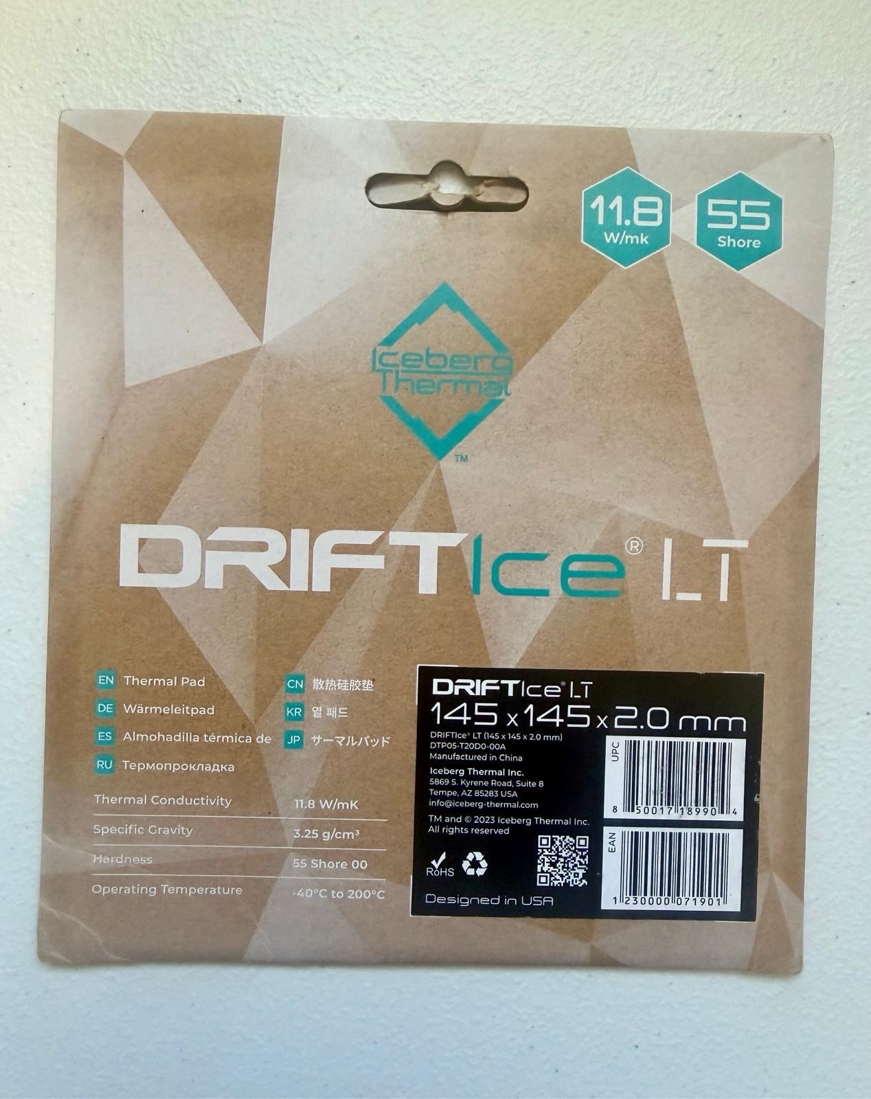 Iceberg Thermal DRIFTIce LT 6-Pack 145x145x2.0mm 11.8 W/mK Thermal Pads