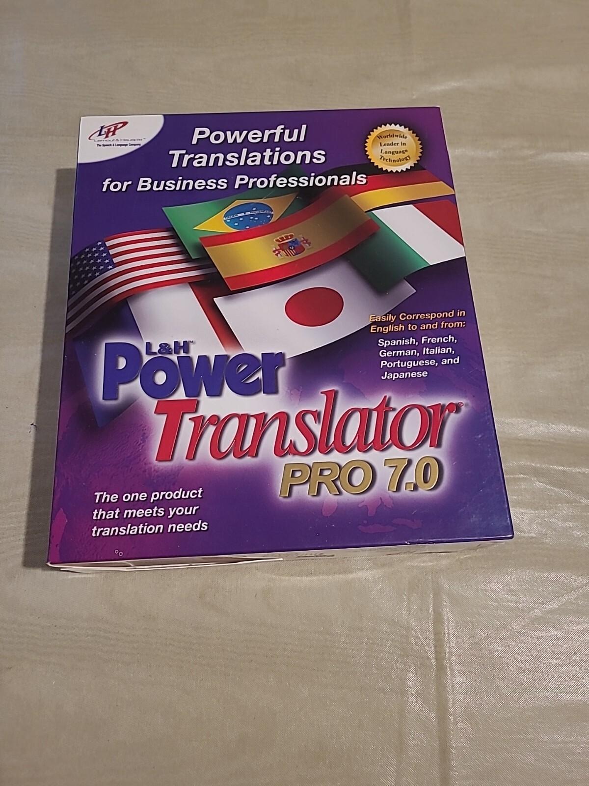 L&H Power Translator 7 Pro PC CD translations communicate speak 6 languages web